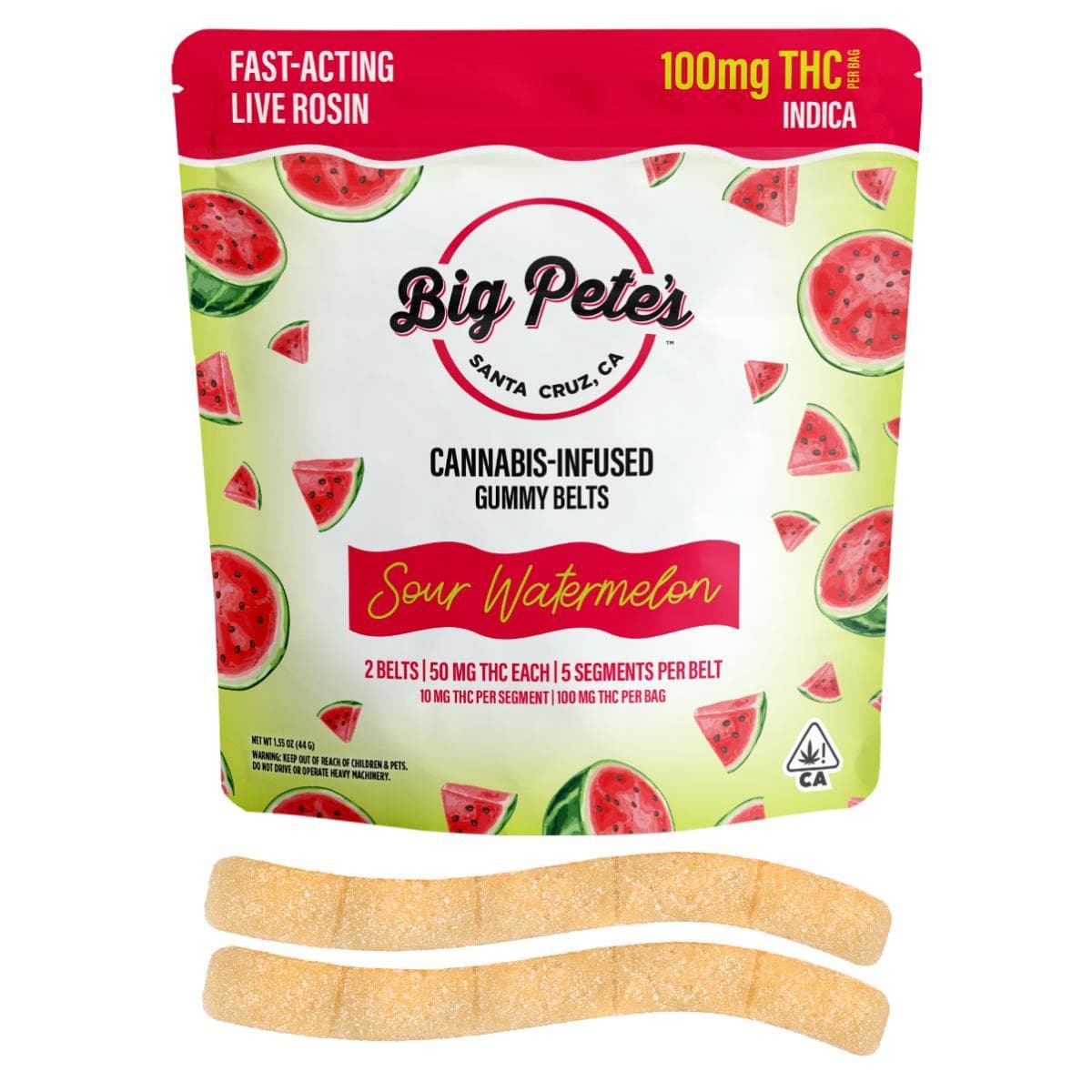 BIG PETE'S | SOUR WATERMELON | ROSIN BELTS | 100MG