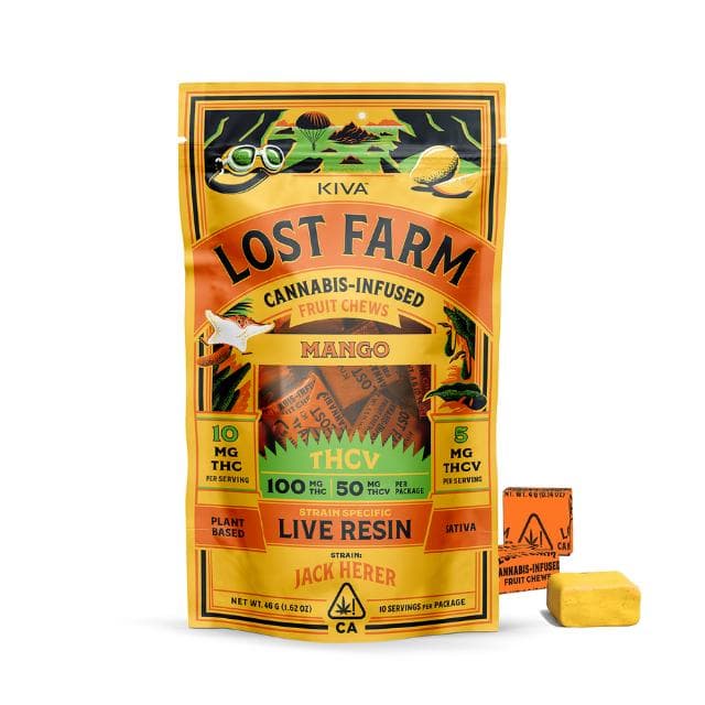 LOST FARM | MANGO JACK HERER CHEWS | 10:5 | 100MG | 10PACK