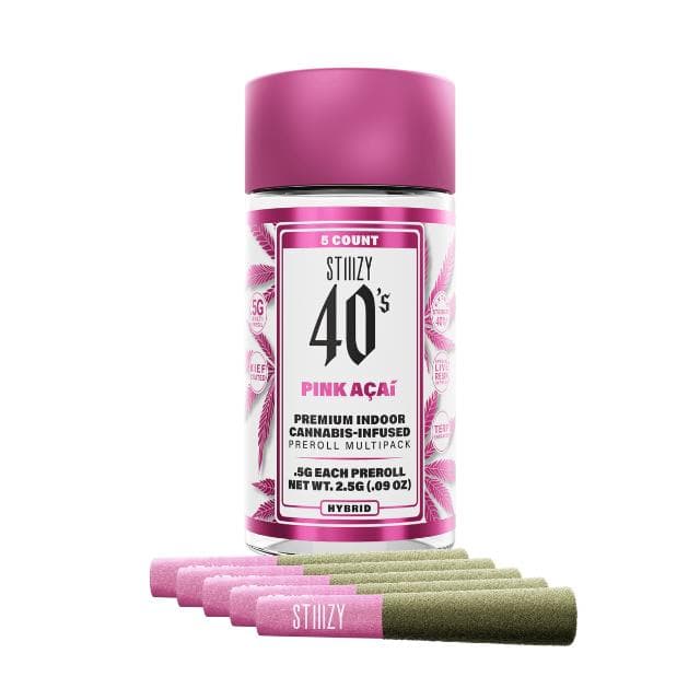 STIIIZY 40'S | PINK ACAI | 2.5G | 5PK PREROLLS